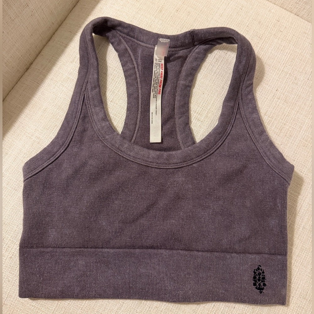Free people movement go to bra- charcoal washed driftwood- xsmall/small
